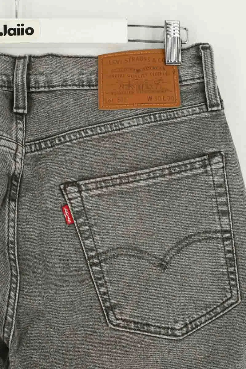 Jean droit Levi's 502 Gris en Coton