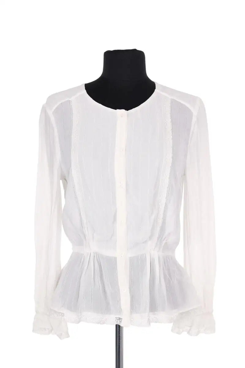 Blouse Claudie Pierlot Blanc en Viscose, taille S - Seconde Main