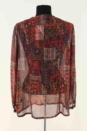 Blouse Antik Batik Rouge en Synthétique