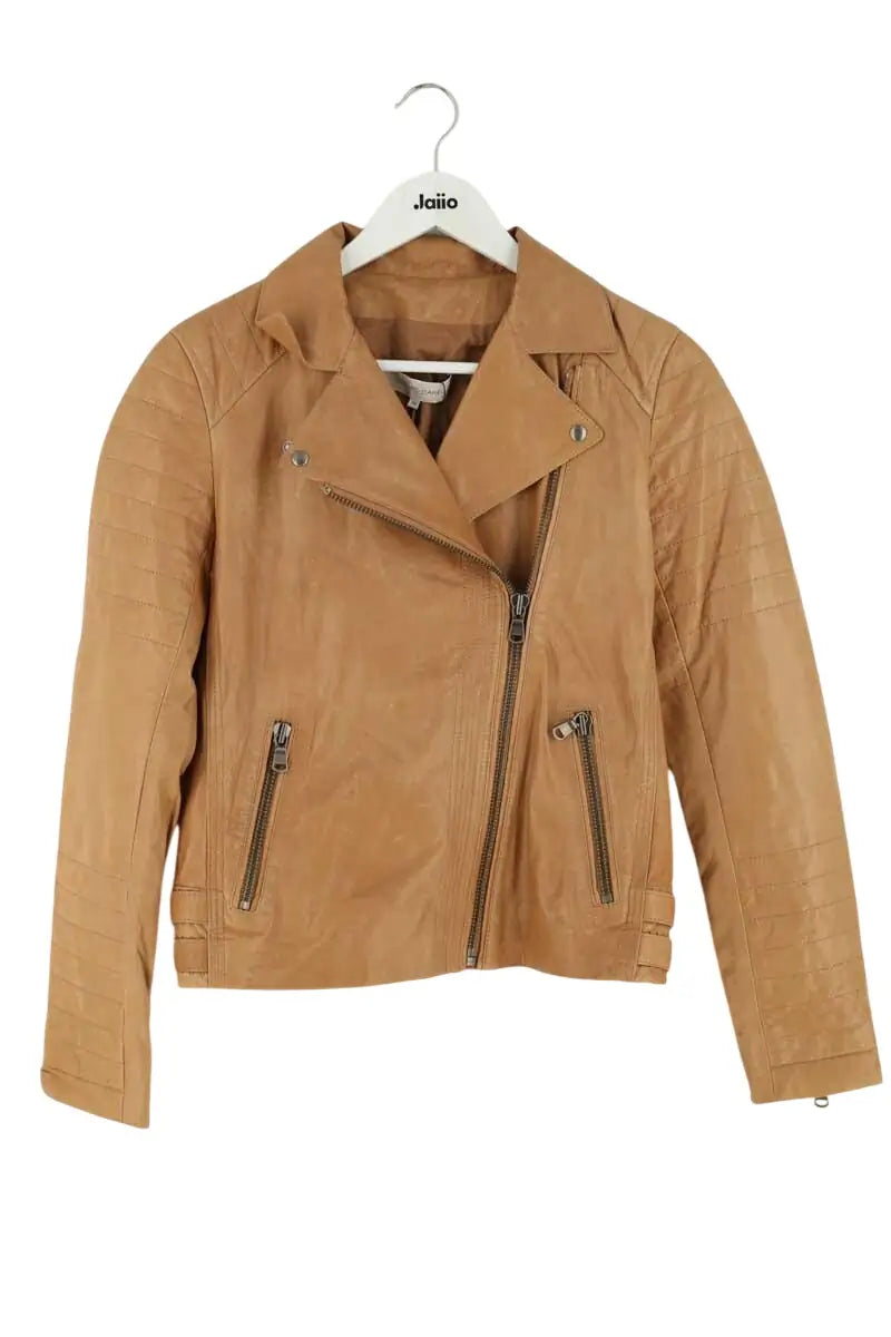 Veste Gerard Darel Beige en Cuir, taille S - Seconde Main