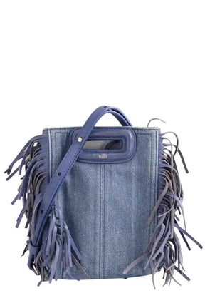 Mini sac Maje Sac M Bleu en Coton - Seconde Main