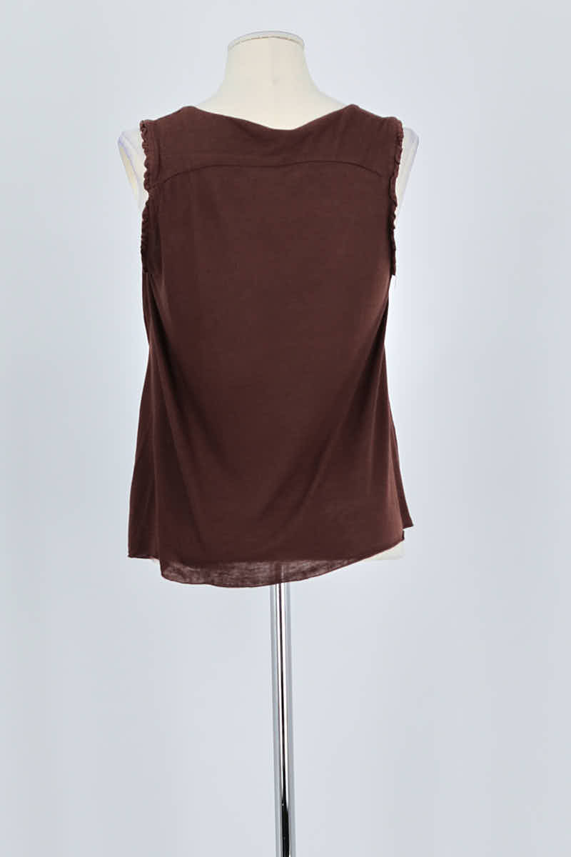 Top sans manche Maje  Marron