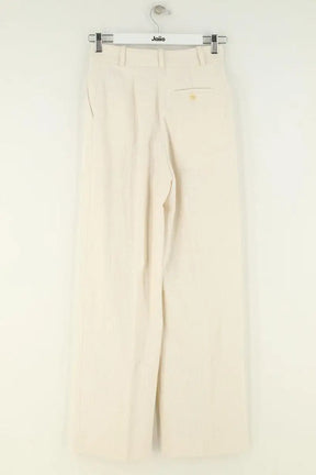 Pantalon large Samsoe Samsoe Blanc en Coton