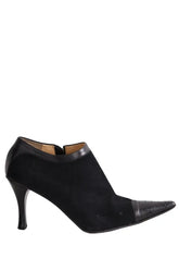 Boots Chanel Noir en Daim, taille 42 - Seconde Main