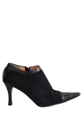 Boots Chanel Noir en Daim, taille 42 - Seconde Main