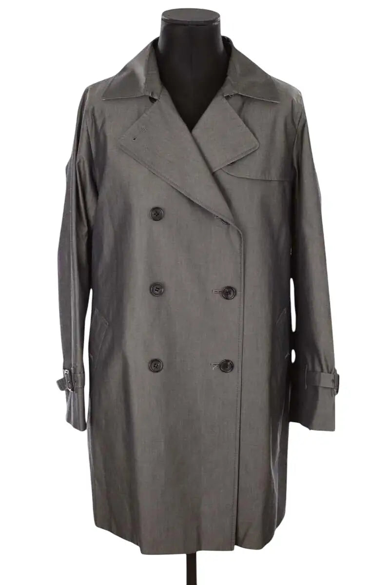Trench-coat Burberry Gris en Polyester, taille XL - Seconde Main