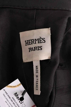 Manteau Hermès Marron en Cuir