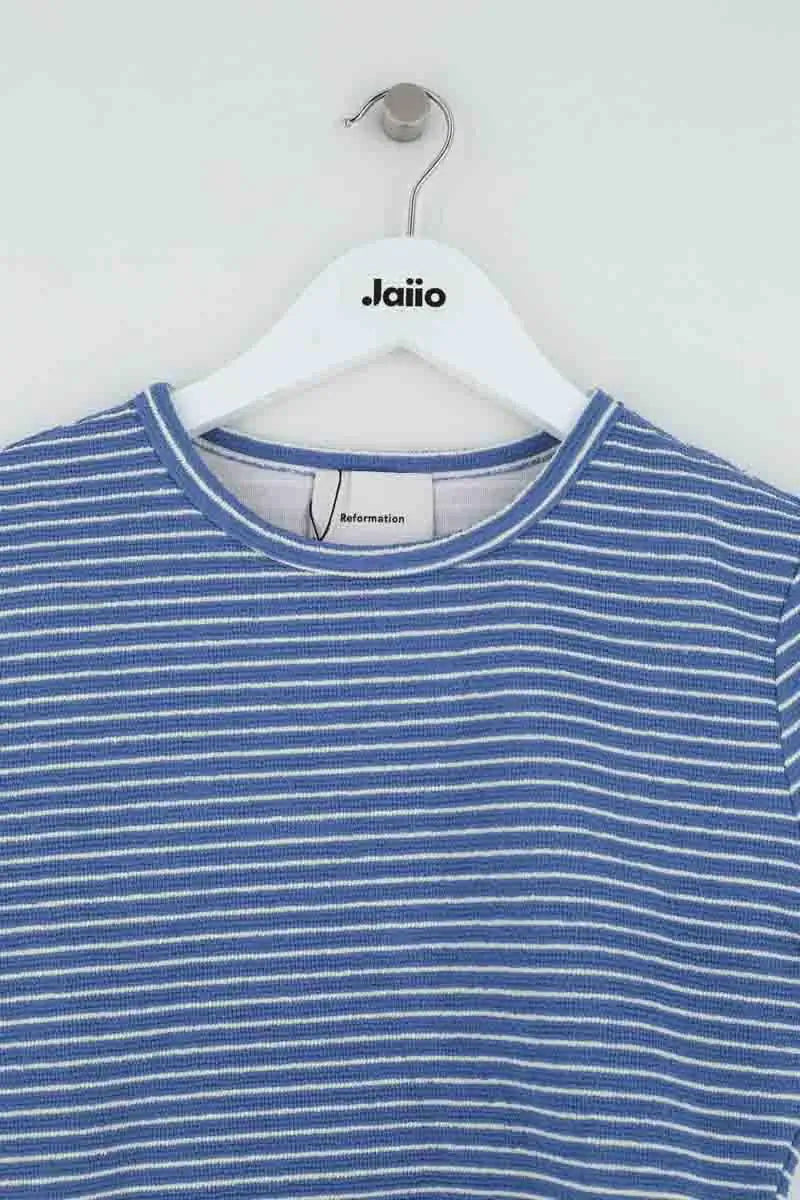 Top Reformation Bleu en Synthétique