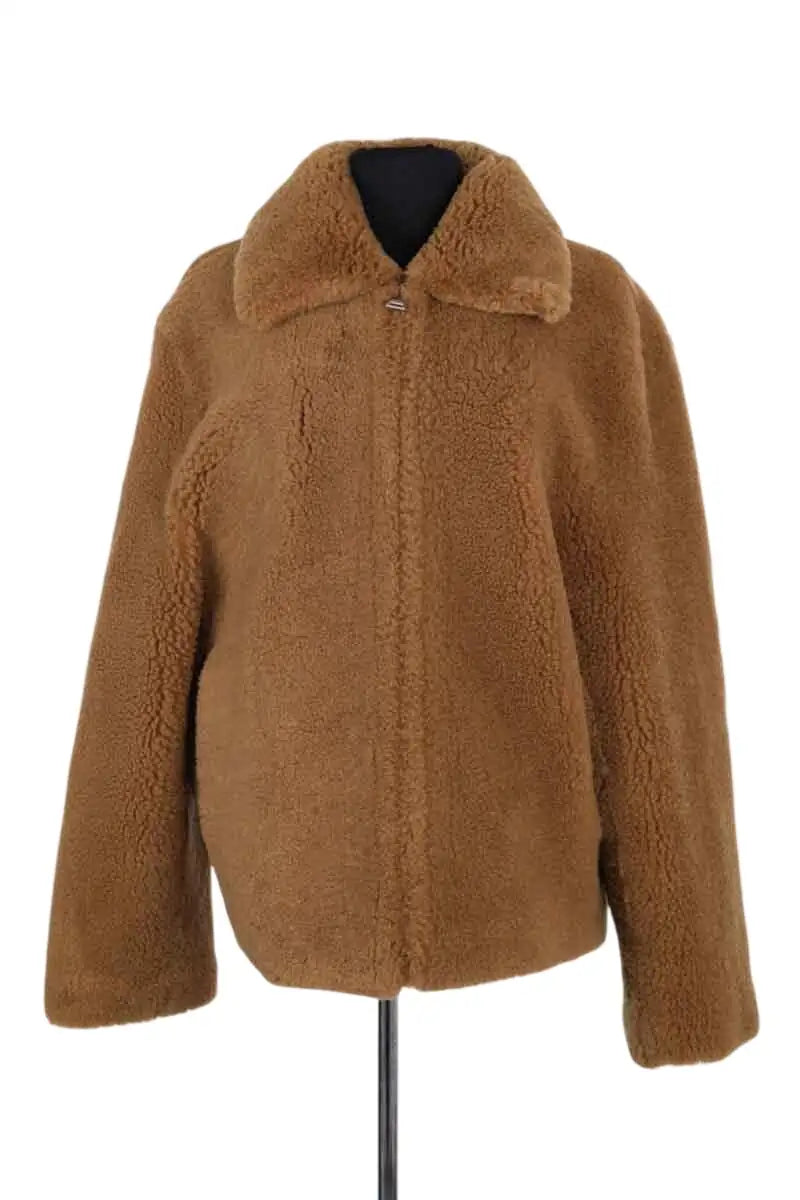 Manteau Sandro Camel en Synthétique, taille S - Seconde Main