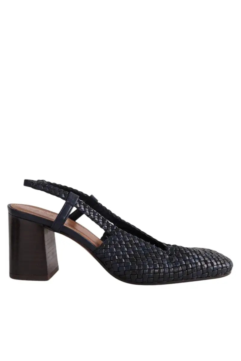 Talons Ba&Sh Marine en Cuir, taille 36 - Seconde Main