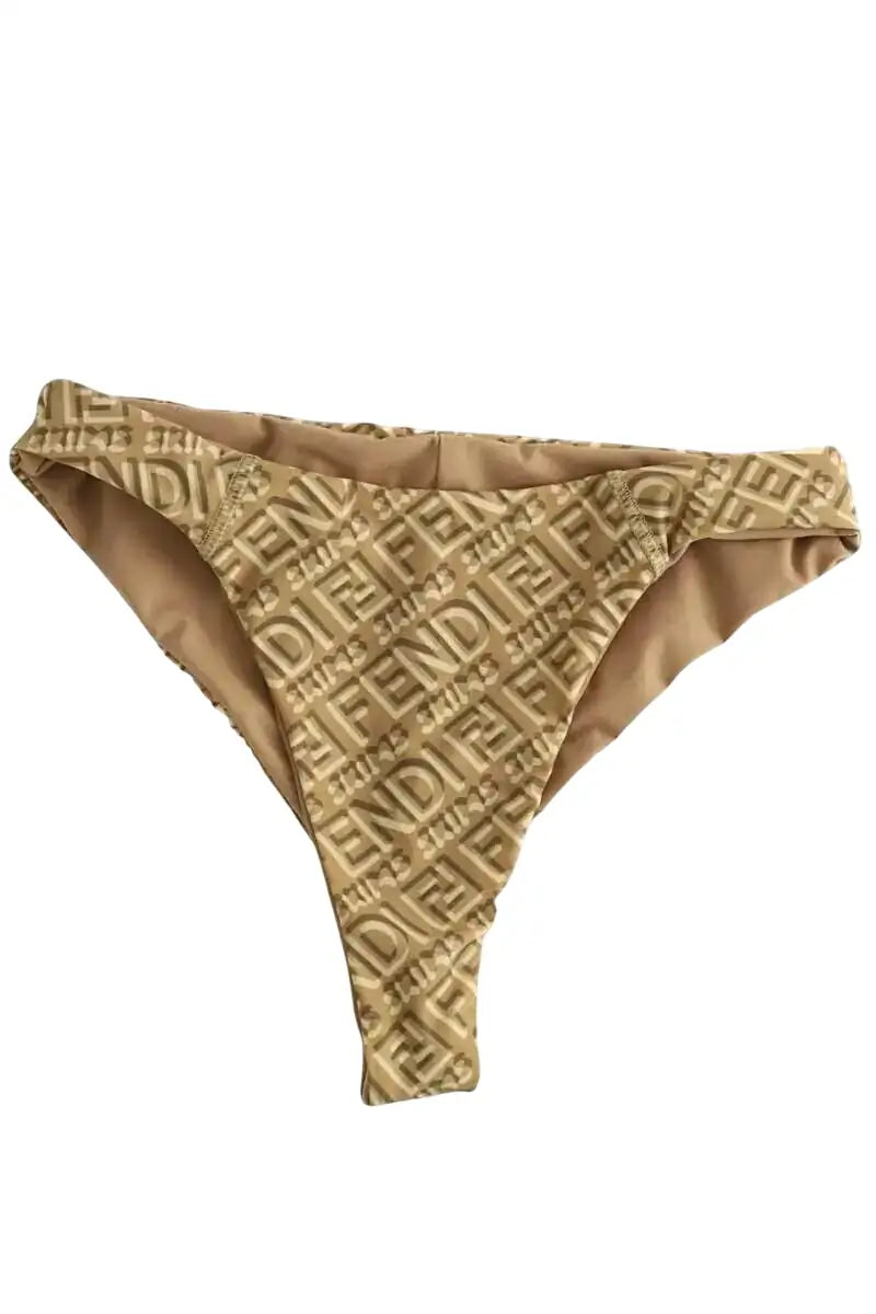 Maillot de bain Fendi X Skims Beige en Synthétique, taille S - Seconde Main