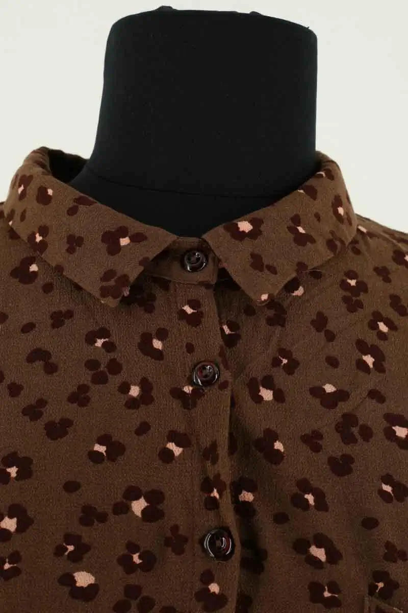 Chemise Des Petits Hauts Marron en Viscose
