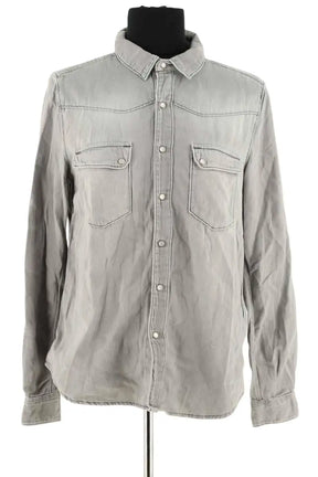 Chemise Ba&Sh Gris en Coton, taille S - Seconde Main
