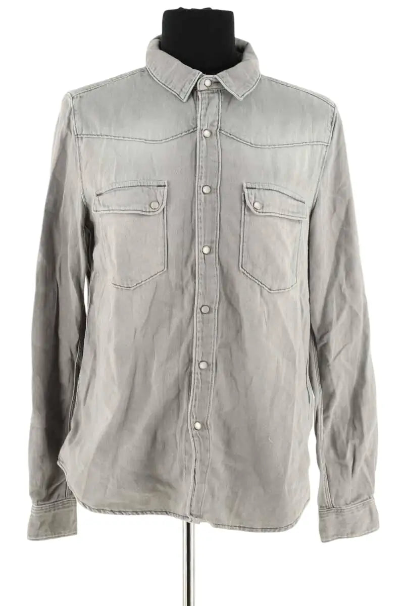 Chemise Ba&Sh Gris en Coton, taille S - Seconde Main