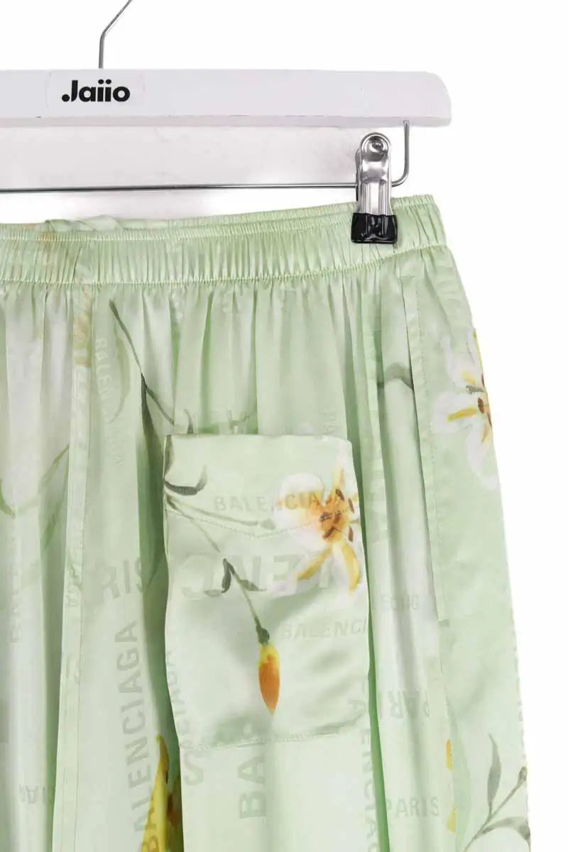 Pantalon Balenciaga Vert en Soie