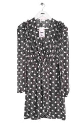 Robe Sandro Noir en Viscose, taille S - Seconde Main