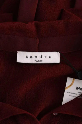 Blouse Sandro Bordeaux en Synthétique