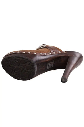 Talons Dior Camel en Daim