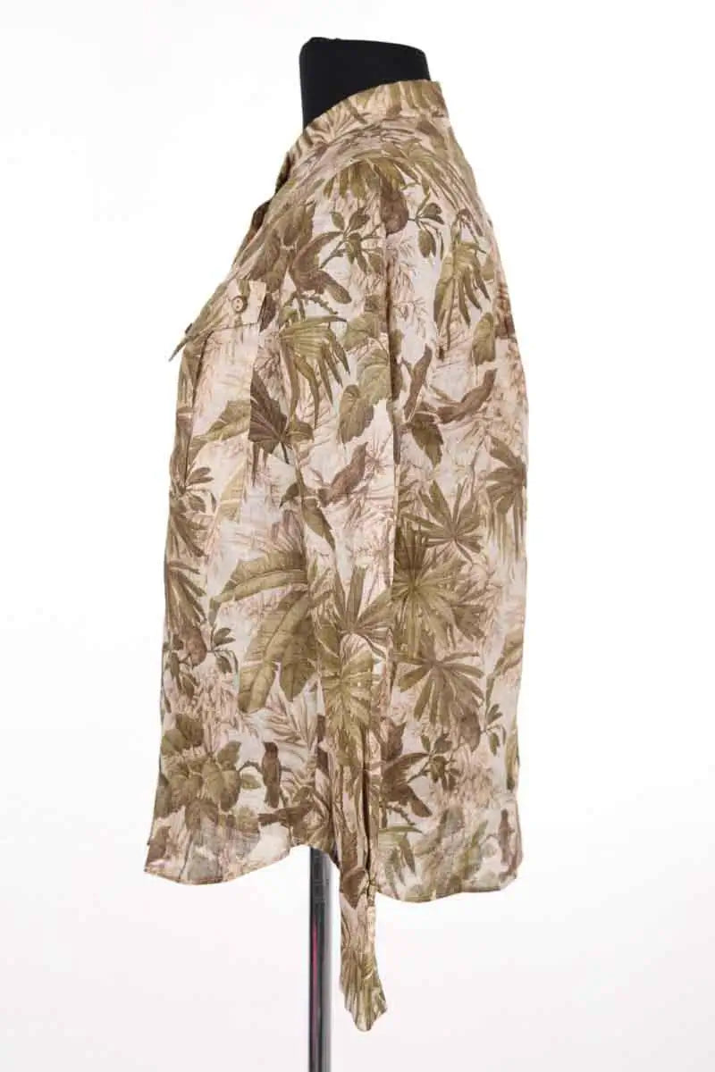 Chemise Zimmermann Kaki en Lin