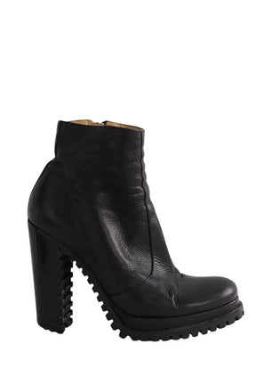 Boots Free Lance Noir en Cuir, taille 38 - Seconde Main