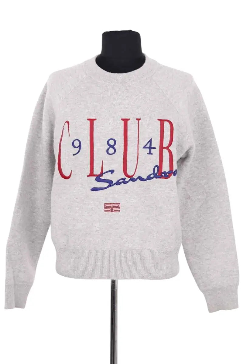 Pull Sandro Gris en Laine, taille XS - Seconde Main