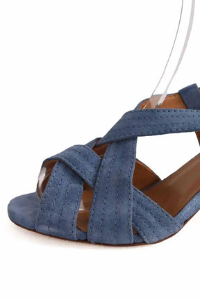 Sandales Sézane Bleu en Daim