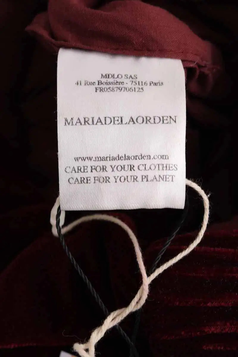 Sac à main Maria de la Orden Bordeaux en Velours