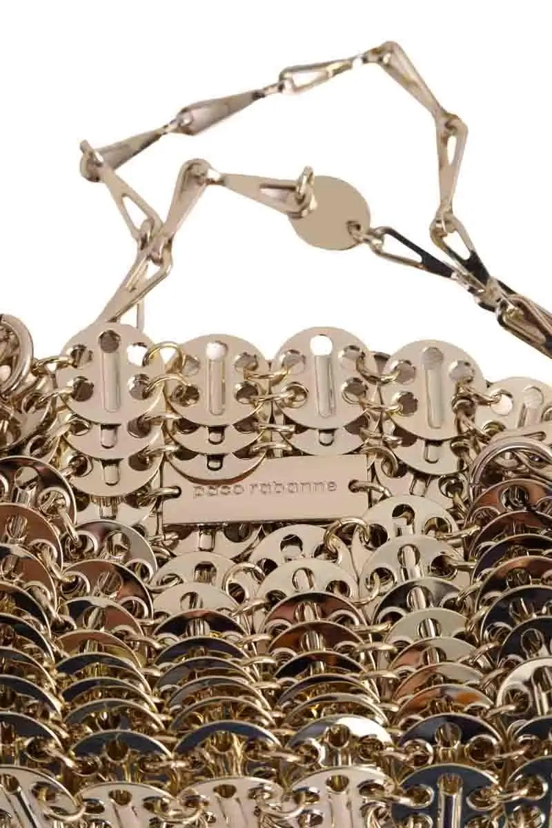 Mini sac Paco Rabanne Nano 1969 Doré en Métal