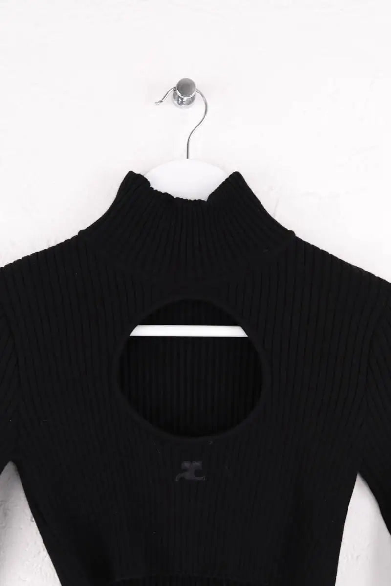 Top Courrèges Noir en Viscose
