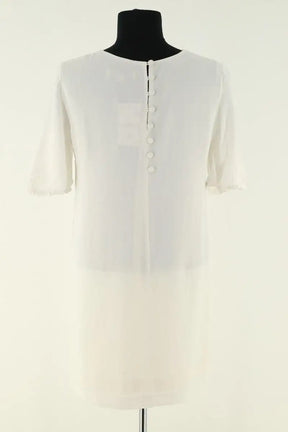 Robe Sandro Blanc en Viscose