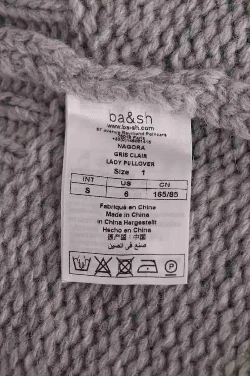 Pull Ba&Sh Gris en Laine