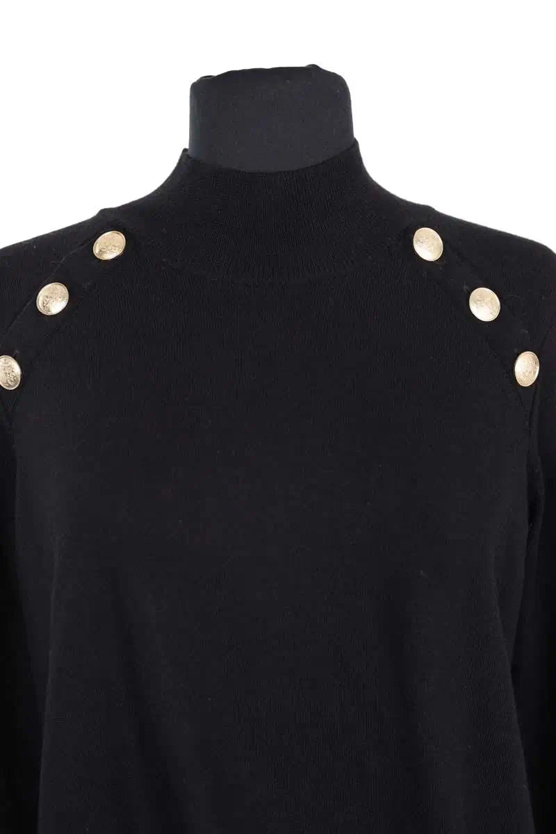 Pull Sézane Noir en Laine