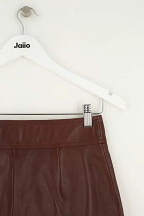 Jupe Claudie Pierlot Bordeaux en Cuir