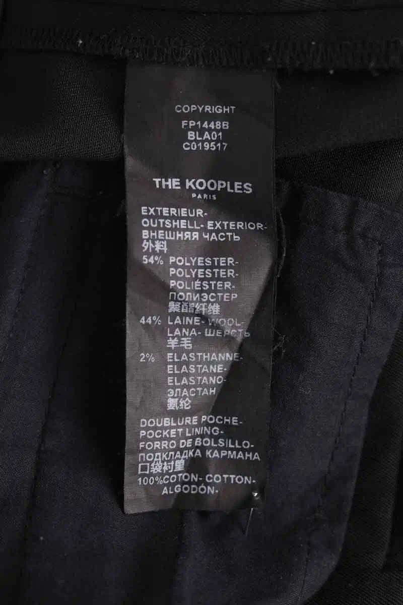 Pantalon droit The Kooples Noir en Synthétique