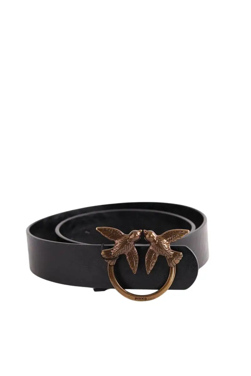 Ceinture Pinko Noir en Cuir, taille M - Seconde Main