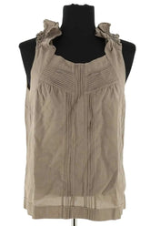 Top sans manche Vanessa Bruno Gris en Coton, taille M - Seconde Main