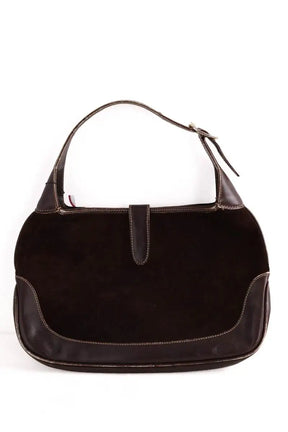 Sac porté épaule Gucci Jackie Marron en Daim