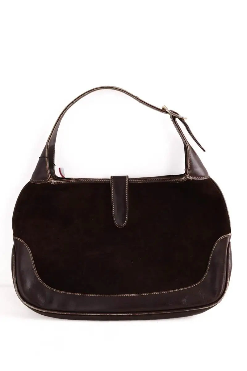 Sac porté épaule Gucci Jackie Marron en Daim