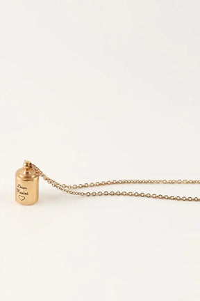 Collier Mon Petit Poids Rose en Plaqué or
