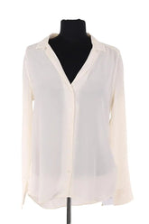 Chemise Equipment Ecru en Soie, taille S - Seconde Main