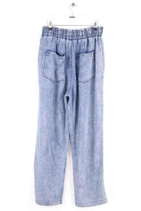 Pantalon droit Isabel Marant Bleu en Coton