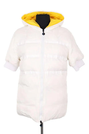 Doudoune Moncler Blanc en Fourrure, taille L - Seconde Main