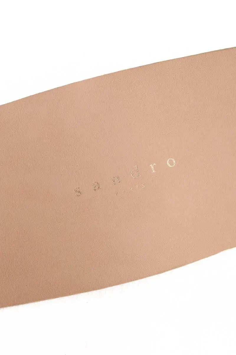 Ceinture en cuir Sandro Beige en Daim