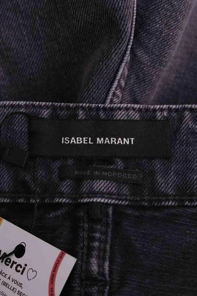 Short Isabel Marant Esquia Anthracite en Coton