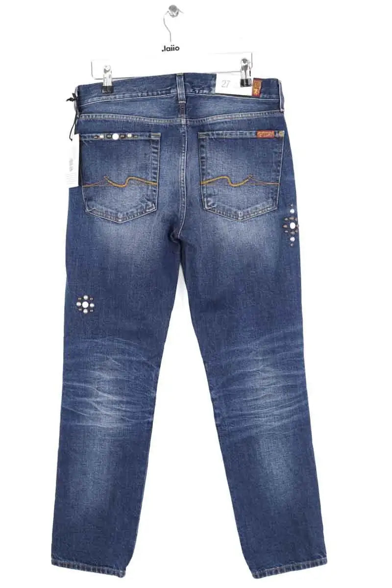 Jean boyfriend 7 For All Mankind Josefina Bleu en Coton