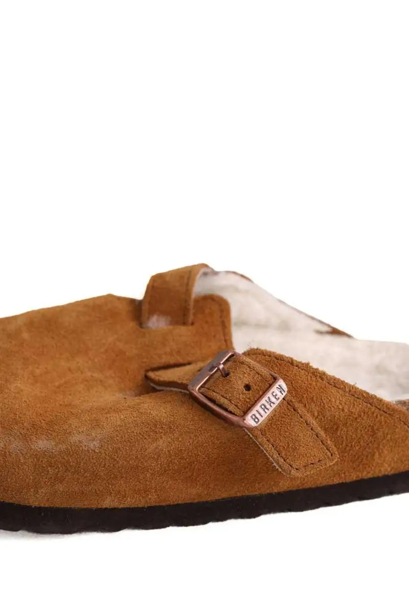 Sabots Birkenstock Camel en Daim