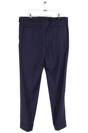 Pantalon droit Salvatore Ferragamo Bleu en Laine
