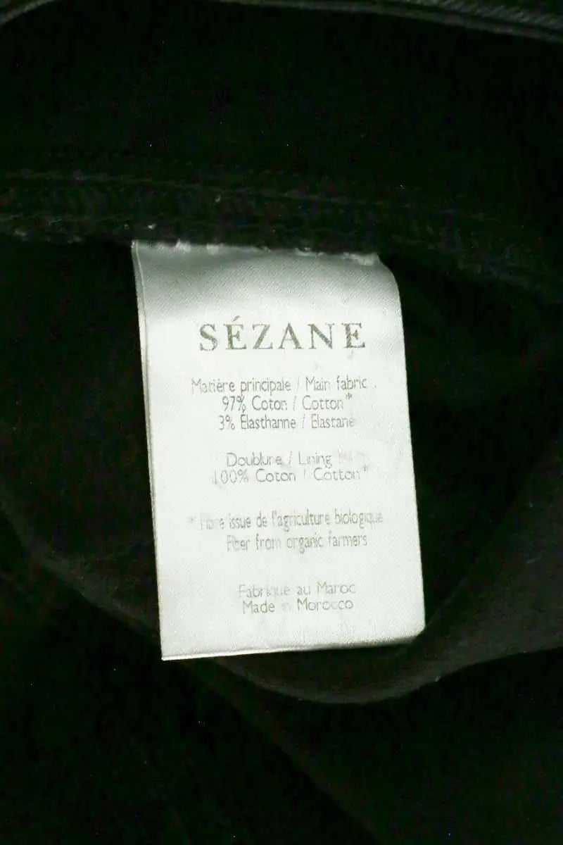 Jean slim Sézane Noir en Coton