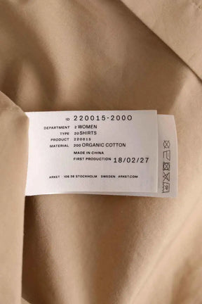 Chemise Arket Camel en Coton