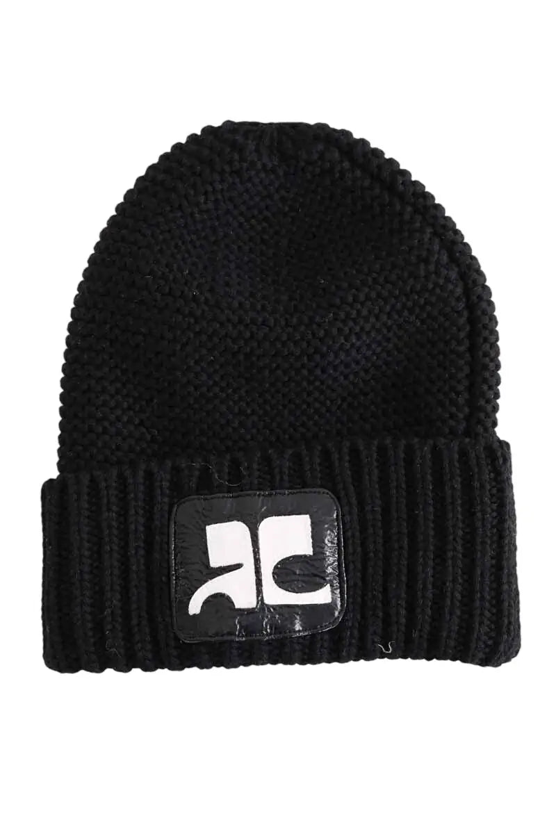 Bonnet Courrèges Noir en Laine, taille S - Seconde Main